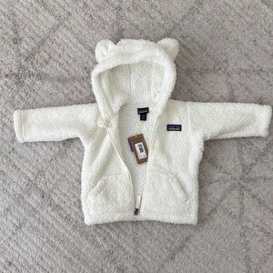 Patagonia Fleece Jacket with Bear Ears - White